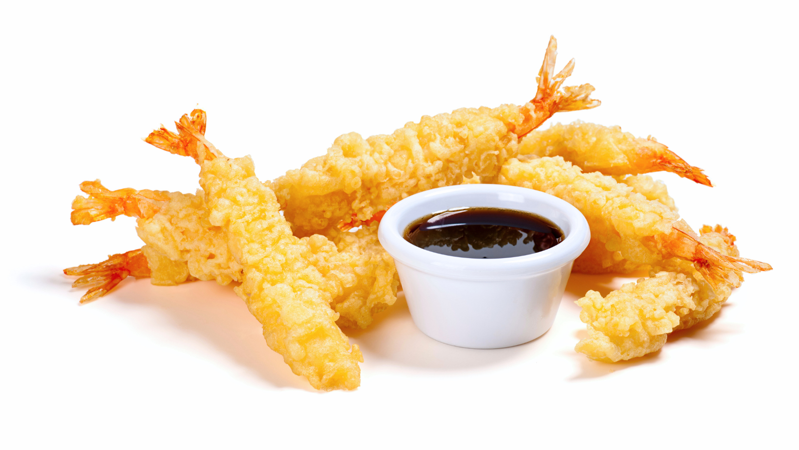 tempura with a dip sauce